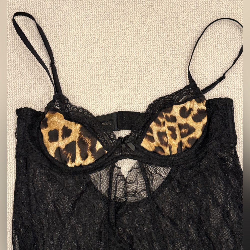 Jaded London Astoria Bralette Cheetah Lace maxi Top duster - Picture 7 of 8